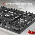 thumbnail image 4 of Gasland Chef 30 in. NG/LPG Convertible Gas Cooktop in Porcelain Enamel with 5 Burners, 4 of 10
