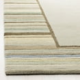thumbnail image 6 of SAFAVIEH Martha Stewart Striped Border Wool Runner Rug, Tadpole Green, 2'3" x 8', 6 of 8