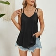 thumbnail image 2 of Timegard Tank Tops for Women Eyelet V-Neck Comfy Backeless Sleeveless Beach Wear Casual Loose Shirts Tops, 2 of 7