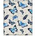 thumbnail image 2 of Butterfly Blanket Comfort Warm Soft Print Throw Blanket for Kids and Adults 60"x80", 2 of 6