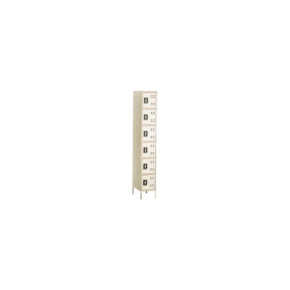 Safco Box Locker, 12w x 18d x 78h, Two-Tone Tan