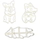 thumbnail image 2 of Juego de 3 Moldes de Plástico Jadeshay para Galletas con Forma de Perro Corgi, 2 of 9