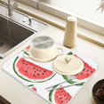 thumbnail image 2 of Yayeee Dish Drying Mat for Kitchen Counter 16" x 18" Microfiber Super Absorbent Coffee Decorative Pad, Cute Watermelon, 2 of 9