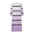 thumbnail image 5 of Funicet Womens Plus Size Boho Dresses Retro Button Dress V Neck 3/4 Sleeve Stripe Bohemian Maxi Dresses Irregular Hem Wrap Evening Dresses, 5 of 5