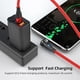thumbnail image 4 of E9 2m 3-in-1 iP Micro Type-C 540 Degree Rotation PD 60W Fast Charging Magnetic Data Cable - Green, 4 of 5