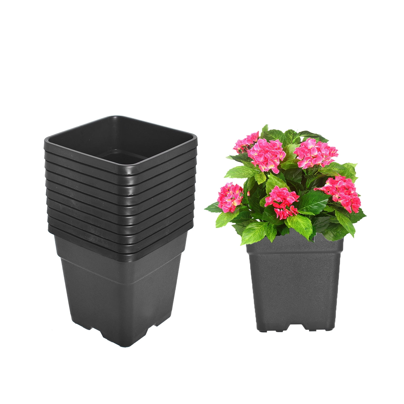 5/10PCS Reusable Square Nursery Pot 10 Gallon Plastic Grow Pots Plant