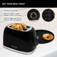 thumbnail image 2 of VETTA Tostadora retro de 2 rebanadas con ranura extra ancha con funciones de descongelación, bagel y cancelación, 6 configuraciones de sombra, autocentrado para una cocción uniforme y bandeja para mig, 2 of 5