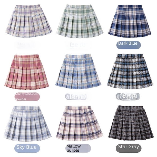 Falda de niña Primavera y otoño Estilo occidental Uniforme jk para niños Falda de primavera Falda plisada fina de verano para niña