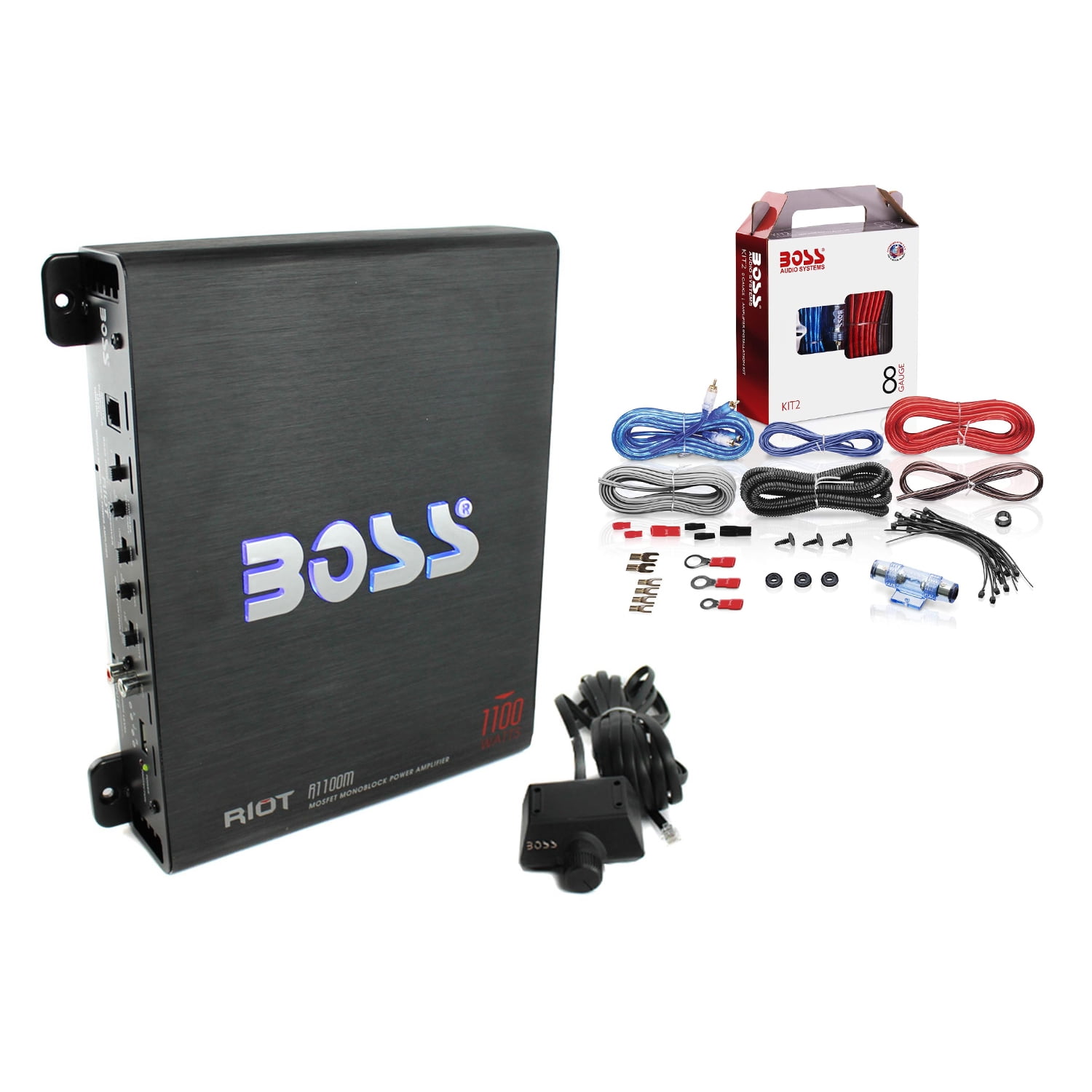 Boss Riot 1100 Watt Monoblock Car Amplifier with 8 Gauge Installation