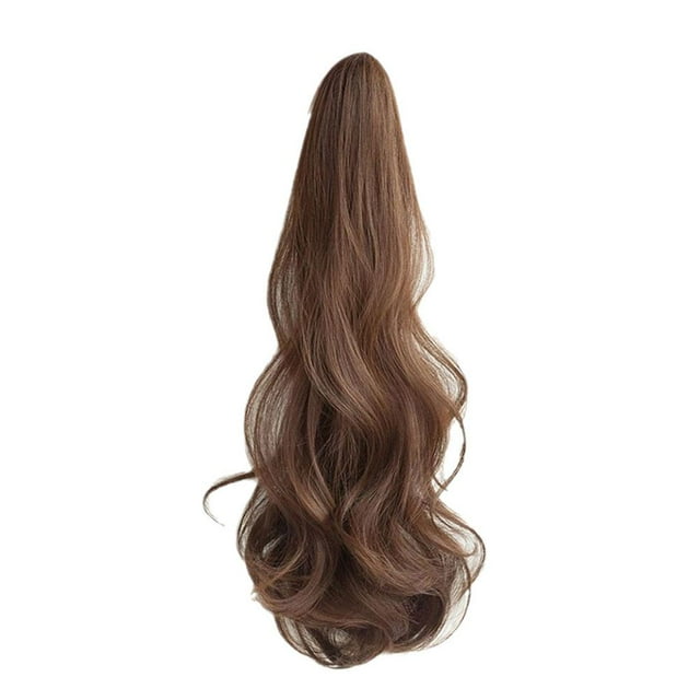 1 Pce Perruque Longue Bouclée pour Femme Extension Queue de Cheval, Postiche Synthétique Naturel avec Pince Griffe, Extensions de Cheveux Tendance pour Volume et Longueur, Résistant à la Chaleur, 35 Cm/50 cm