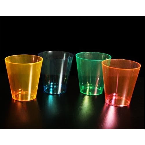 Neon Plastic Shot Glasses (60 pc)