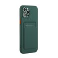 thumbnail image 4 of Case for iPhone 16 Pro Card Holder Slot Cover Wallet, Slim Lightweight Flexible TPU/Gel/Rubber Soft Skin Silicone Shockproof Anti-Scratch Protective Phone Case for iPhone 16 Pro, Darkgreen, 4 of 5