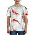 thumbnail image 4 of Haiem Hip Hop Hipster Baseball Jersey Button Down Shirts Sports Uniforms Men Women Jersey(Koi Fish Corals,Spring Summer,4X-Large), 4 of 9