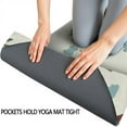 thumbnail image 3 of Light Green Dinosaurs Volcanoes Pattern Hot Yoga Mat Towel Non Slip for Hot Yoga - Quick-Drying Yoga Mat Cover with 4 Corner Pockets with Travel Bag - Hot Yoga Towel Non Slip 70"x26", 3 of 6