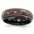 thumbnail image 1 of Edward Mirell Black Ti Domed Anodized Copper Color Band Size 10, 1 of 4
