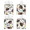thumbnail image 2 of KLL Rottweiler Print Tissue Box Cover,Leather Tissue Holder Square Facial Tissue Case Facial Paper Organizer Dispenser for Bathroom, Vanity Countertop, 2 of 7