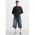 thumbnail image 6 of GINGTTO Men's Baggy Loose Fit Below Knee Denim Shorts, 6 of 8