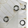 thumbnail image 4 of Ambesonne Art Deco Grommet Curtain, White Simple Vintage Motif, 50"x72", White Sand Brown, 4 of 5