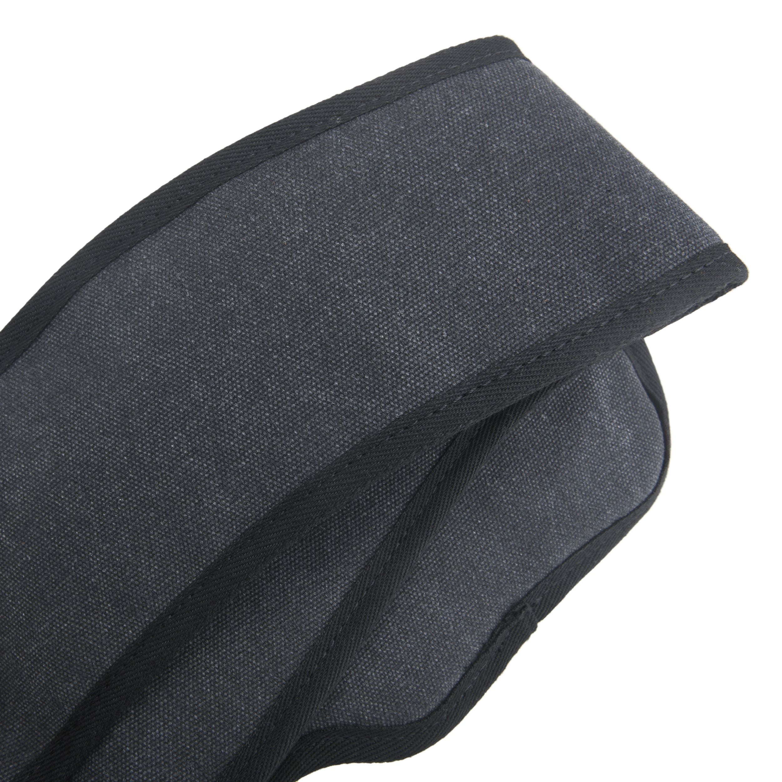 Black Canvas Leather Shooting Right Shoulder Recoil Pad , Shoulder Shield Protection for Right Chest