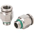 thumbnail image 1 of 1/8" 1/4" 3/8" 1/2" Rosca macho neumática 304 Conector rápido de acero inoxidable Conexión de espacio Tubería Agua Aire ( Color : 4mm, Tamaño: 1/8" ), 1 of 5