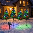thumbnail image 2 of Sahpxhe LED Solar Christmas Snow Tree Lights Outdoor Christmas Decor Lamps with Automatic On Off for Courtyard Garden Decor, 2 of 7