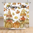 thumbnail image 4 of Tchckioa Happy Fall Shower Curtain for Bathroom,Waterproof Hooks Bath Curtain,Leaves Gnome,72x72, 4 of 6