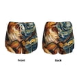 thumbnail image 3 of Gukieu Starry Night Guitar Dog Print Women's Sports Shorts with Drawstring Elastic Waistband for Running, Yoga, Fitness-Large, 3 of 7