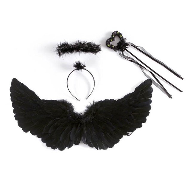 Ala de ángel blanca con halo y varita de hada para niños, disfraz de ángel con alas de plumas para cosplay, Halloween, Nochebuena, regalo de Navidad