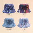 thumbnail image 4 of Sombrero de cubo Patrón de rayas multicolor Gorra de ala ancha plegable ajustable Gorra de pescador Abanopi Sombrero de copa, 4 of 7
