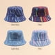 thumbnail image 4 of Sombrero de copa Sombrero de cubo Patrón de rayas multicolor Gorra de ala ancha plegable ajustable Gorra de pescador Moda de viaje en la playa 1 1, 4 of 5