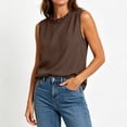thumbnail image 5 of Zivyakyron Casual Womens Tank Top Ribbed Cotton Linen Summer Sleeveless Woman Tops Loose Classical Plain Clothes, 5 of 7