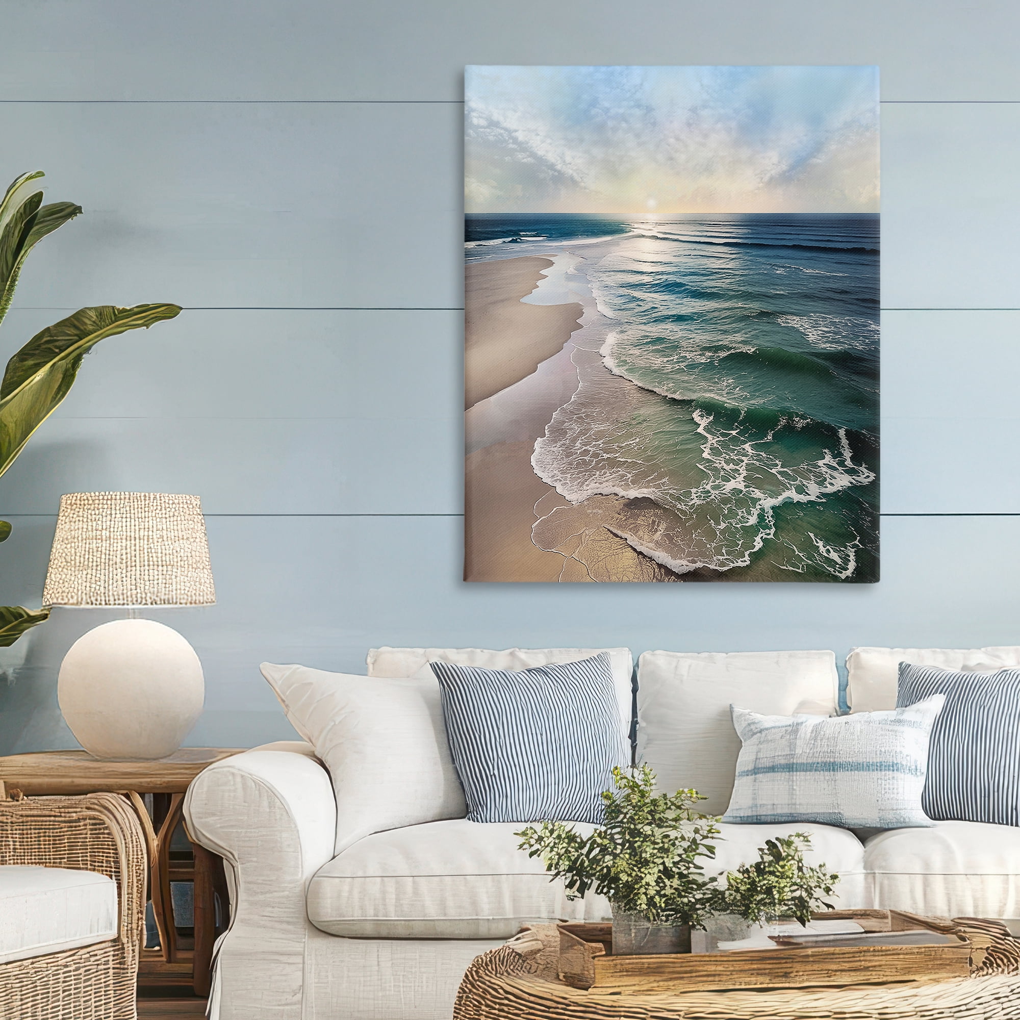 Stupell Industries Tranquil Shoreline with Soft Light Canvas Wall Art, design by Mike Calascibetta
