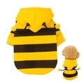 thumbnail image 1 of Striped Bee Cat Sweater Yellow Pet Clothing With Elastic Cuffs For Photos And Holidays, 1 of 8