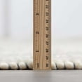 thumbnail image 6 of Hauteloom Derrimut Moroccan Farmhouse Living Room Bedroom Wool Area Rug with Tassel - High Low, Wool - Moroccan Trellis - Hand Woven, Handmade, Beige, Grey, Light Brown - 2'3" x 3'9", 6 of 13