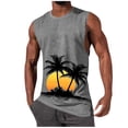 thumbnail image 2 of Hilenly Mens Summer Beach Tank Top Tropical Hawaiian Palm Tree Print Sleeveless Shirts Muscle Tee Vacation Shirts, 2 of 6