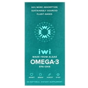 Iwi Supp, Alge, Epa/Dha, Omega3 - 30 Sgel