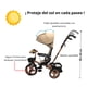 thumbnail image 5 of Triciclo Infantil Tipo Carriola con Bastón Ajustable Luz y Sonido-Caqui, 5 of 8