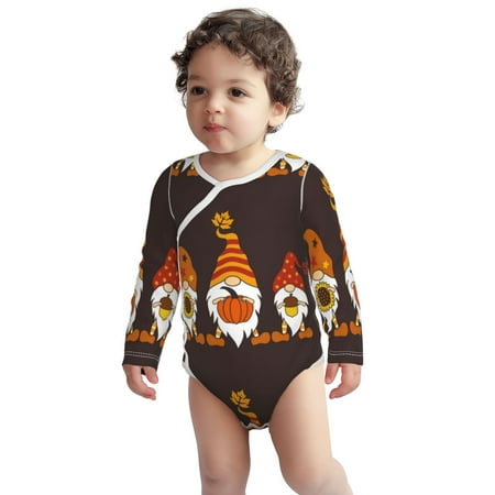 

Fotbe Fall Gnomes Pattern Unisex-baby Long-sleeve Bodysuit Long Sleeve Bodysuits One-piece 100% Organic Cotton for Infant Baby Boys Unisex-2 Years