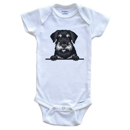 

Standard Schnauzer Dog Breed Cute One Piece Baby Bodysuit v2 0-3 months white