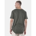 thumbnail image 2 of No Boundaries Men's & Big Men's Longline Curved Hem Elongated Tee Shirt, 2-Pack, Sizes XS-5XL, 2 of 7