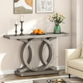 thumbnail image 2 of Tribesigns 55 inches Console Table, Wooden Entryway Table, Vintage Sofa Table for Decoration and Organization, Gray, 2 of 5