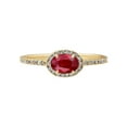 thumbnail image 2 of 4X6 Mm Natural Ruby Glass Filled Gemstone 925 Sterling Silver Ring For Women, 2 of 2