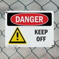 thumbnail image 5 of (2 Pack) Keep Off OSHA Danger Sign 24 Inch X 18 Inch Indoor / Outdoor Rust-Free Aluminum Metal Signs for Workplace, Workshop, and Construction Site, Made in the USA, 5 of 8