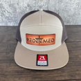 thumbnail image 3 of Redeemed Cross Hat – Richardson 168 Snapback – Leather Patch Christian Flat Bill Cap, 3 of 5