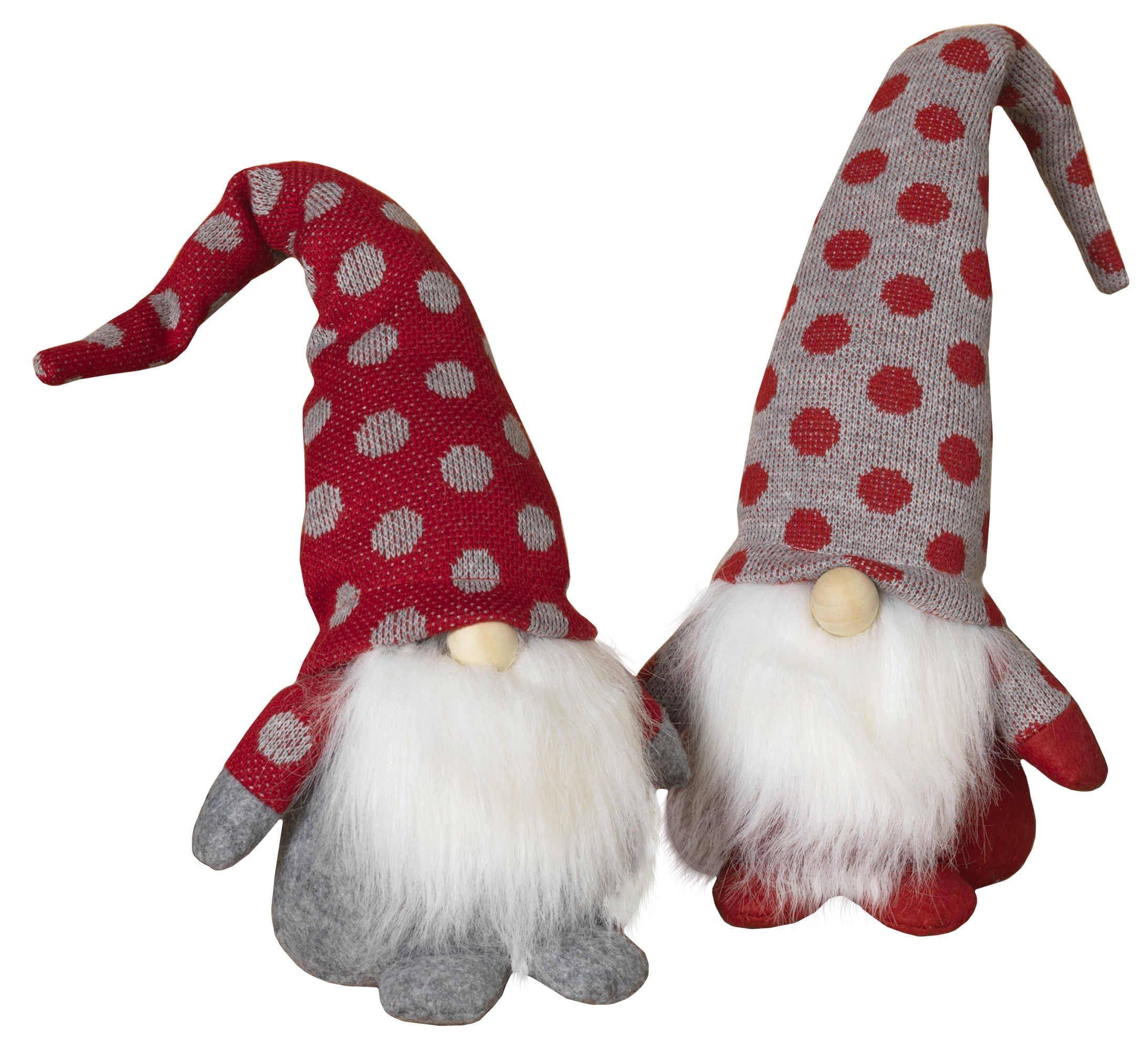 2- Pc Standing Christmas Plush Gnomes Dolls Figurine Set Tabletop Decorations - Walmart.com
