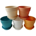 thumbnail image 1 of Plastic Plant Pots,5 Pack Plastic Planters Flower Plant Pots, 1 of 4