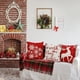 thumbnail image 3 of Fundas de cojín de Navidad 18 x 18 Juego de 4 decoraciones navideñas Funda de cojín de almohada de estilo rústico para decoración del hogar, 3 of 5