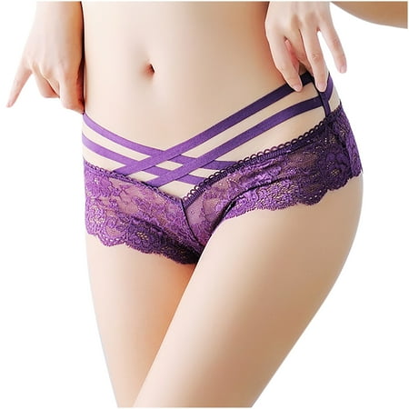 

Ruhiku GW Ladies Open Thong Cutout Panties Lace Ladies Thong