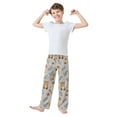 thumbnail image 2 of FORMRS Boys Pajama Pants with Pockets Size 9-10Y Kids Lounge Sleep Bottoms, Brown Cartoon Bears, 2 of 8