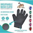 thumbnail image 2 of Manopla de aseo para mascotas - Removedor de pelo para perros y gatos - Herramienta removedora - Puntas de silicona suave para masaje - Cepillar y lavar - Largo/Corto (verde, recto), 2 of 5